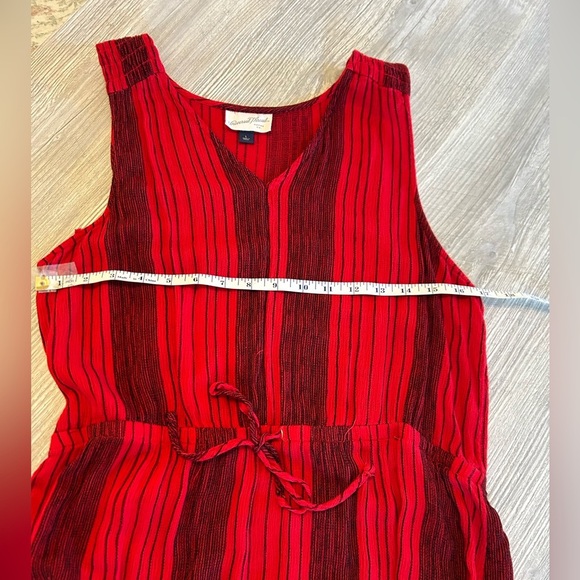 Universal Thread Women's Red & Black Striped V-Neck Maxi Sleeveless Dress Large. - Picture 7 of 9